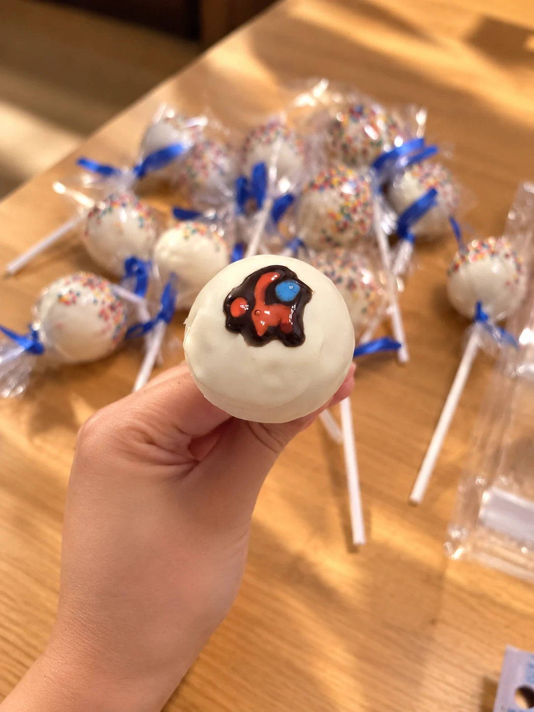 Among Us Themed Cake Pops